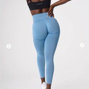 NVGTN Sky Blue Contour Seamless Leggings